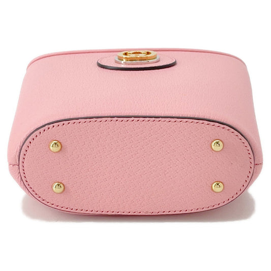 GUCCI Bamboo Bucket 2-Way Shoulder Bag Pink616436 Leather Size Mini