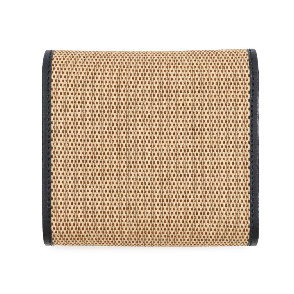 GUCCI Horsebit 1955 Wallet Beige/Navy621891 Canvas/Leather