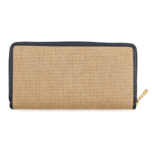 GUCCI Horsebit 1955 Zip Around Beige/Navy621889 Canvas/Leather
