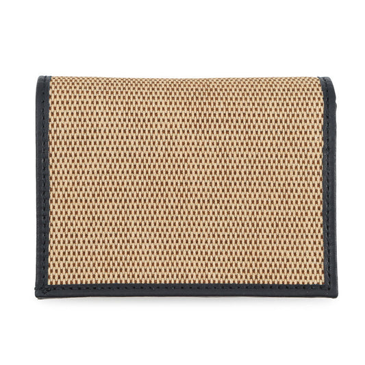 GUCCI Horsebit 1955 Compact Wallet Beige/Navy621887 Canvas/Leather