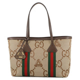 GUCCI Jumbo GG Tote Bag PALECE Collaboration 2022 Beige723736 Canvas Leather Size Medium