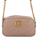 GUCCI GG Marmont ChainShoulder Bag Jasmin Flower447632 Leather Size Small