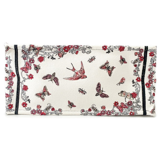 Dior Dioramour Book Tote White/RedM1296ZEEI Canvas Size Medium
