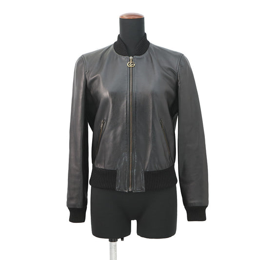 GUCCI Blouson Size 36 Black659238 Exterior Lambskin?Lining Silk100%