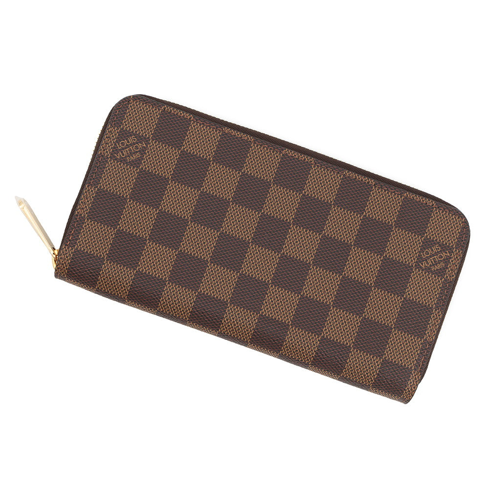LOUIS VUITTON Zippy Wallet Rose BallerineN60046 Damier Ebene Canvas