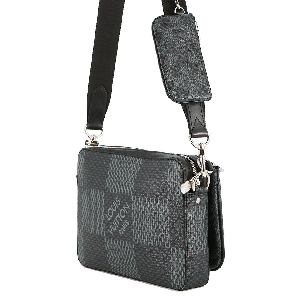 LOUIS VUITTON Trio Messenger NoirN50017 Damier Graphite 3D