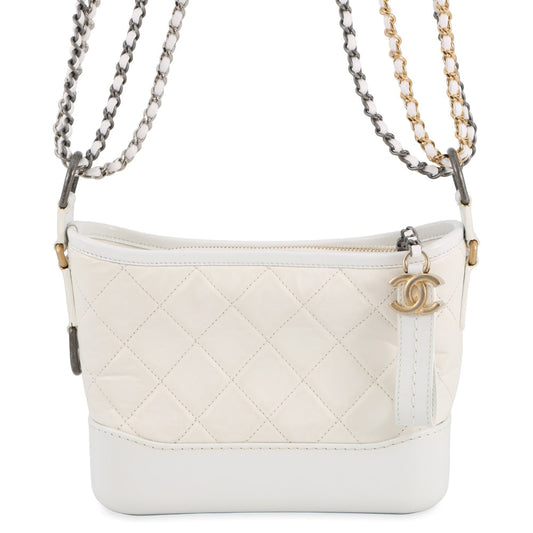 CHANEL Gabriel de CHANEL Hobo Bag WhiteA91810 Leather Size Small