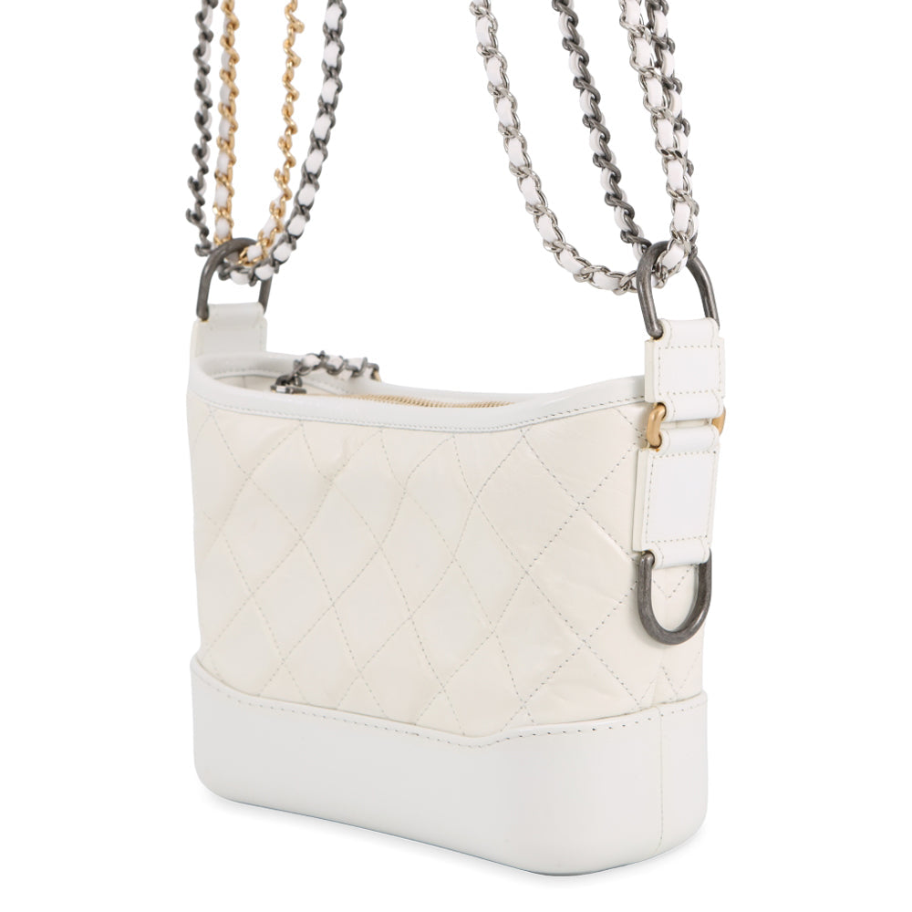 CHANEL Gabriel de CHANEL Hobo Bag WhiteA91810 Leather Size Small
