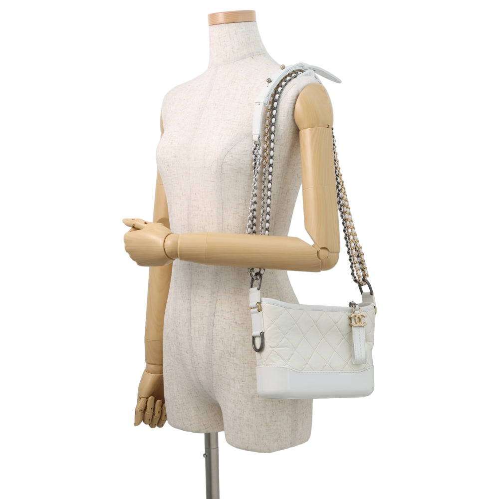 CHANEL Gabriel de CHANEL Hobo Bag WhiteA91810 Leather Size Small