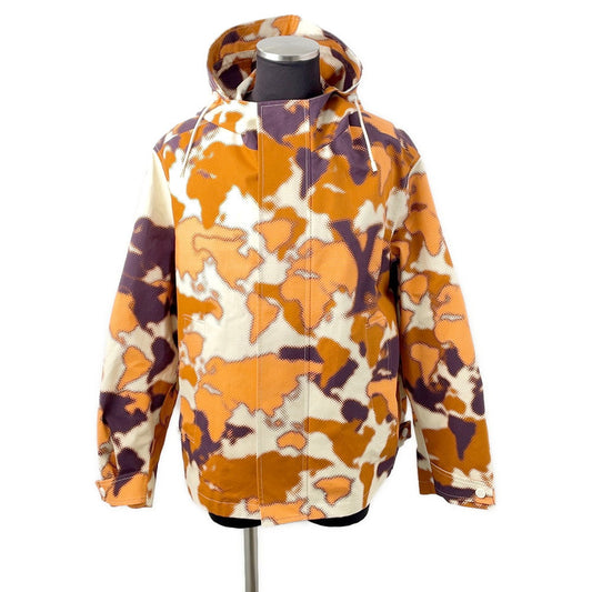 LOUIS VUITTON Camouflage Pattern Mountain Parka Size 50 Orange/Multicolor1AF866 Cotton100%