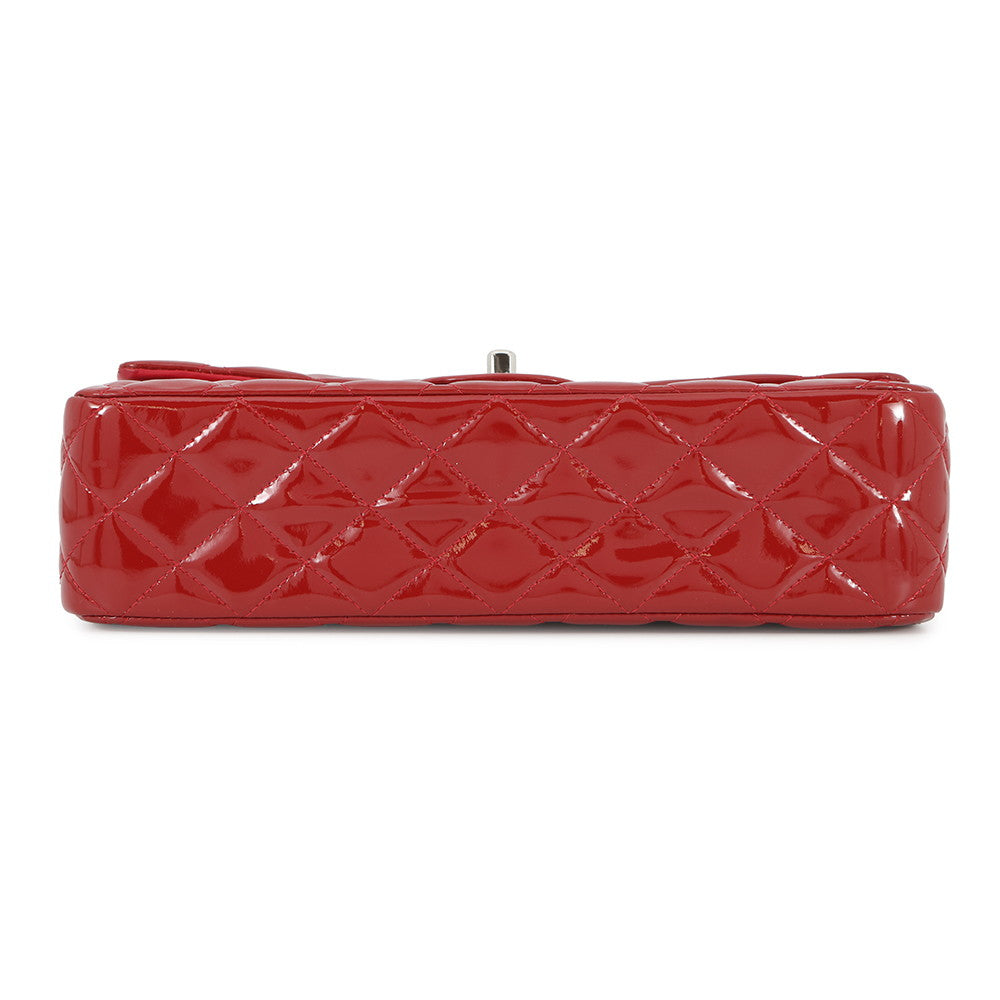 CHANEL Matelasse W Flap W Chain Shoulder RedA01112 Enamel Size 25