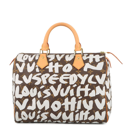 LOUIS VUITTON Speedy ArgentM92195 Monogram?Graffiti Size 30