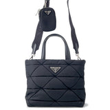 PRADA Padded 2way Tote Bag Black1BG373 Nylon Size Small