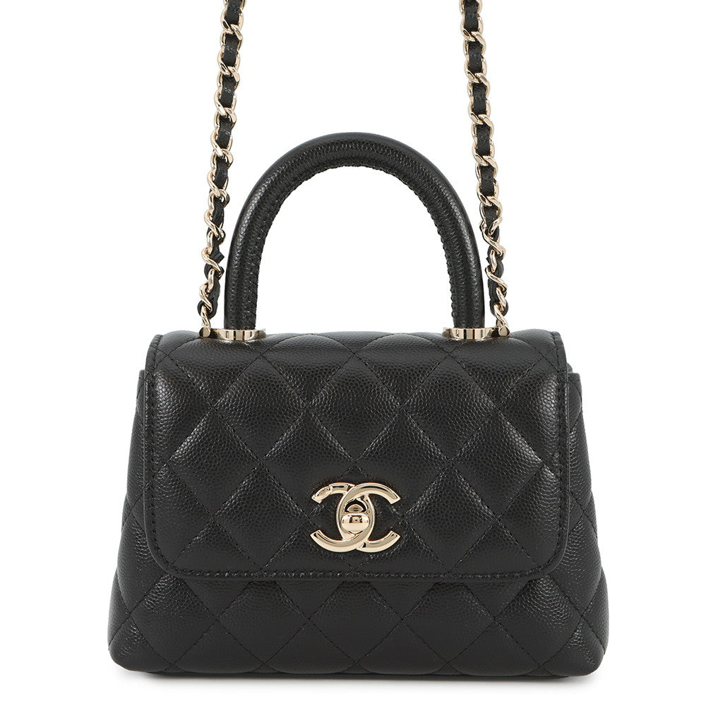 CHANEL Coco Handle 2wayChainShoulder BlackAP4244 Caviar Leather Size Mini mini