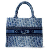 Dior Oblique Jacquard Book Tote BlueM1265ZEGC_M49E Denim Size Small