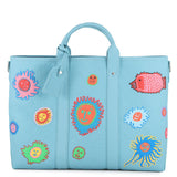 LOUIS VUITTON LVxYK Weekend Tote Blue/MulticolorM21717 Monogram?Taurillon Yayoi Kusama