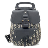 Dior Oblique Gallop Mini Sling Bag Black/Beige1ADBO022YKS Canvas Leather