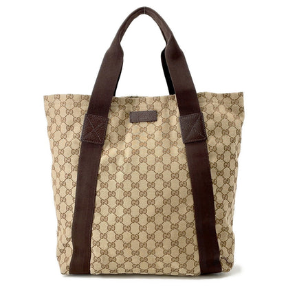 GUCCI GG Canvas Tote Bag Beige/Brown189669 Canvas