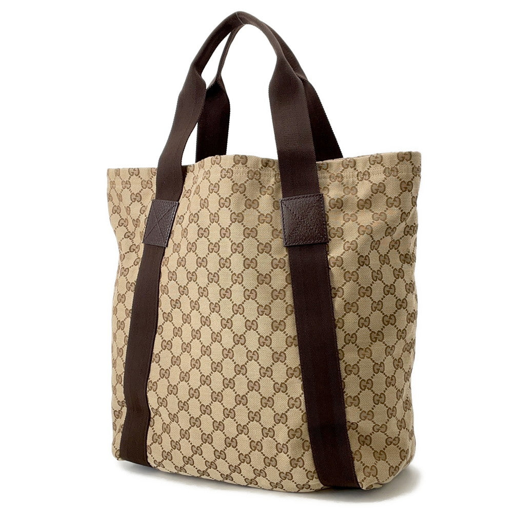 GUCCI GG Canvas Tote Bag Beige/Brown189669 Canvas