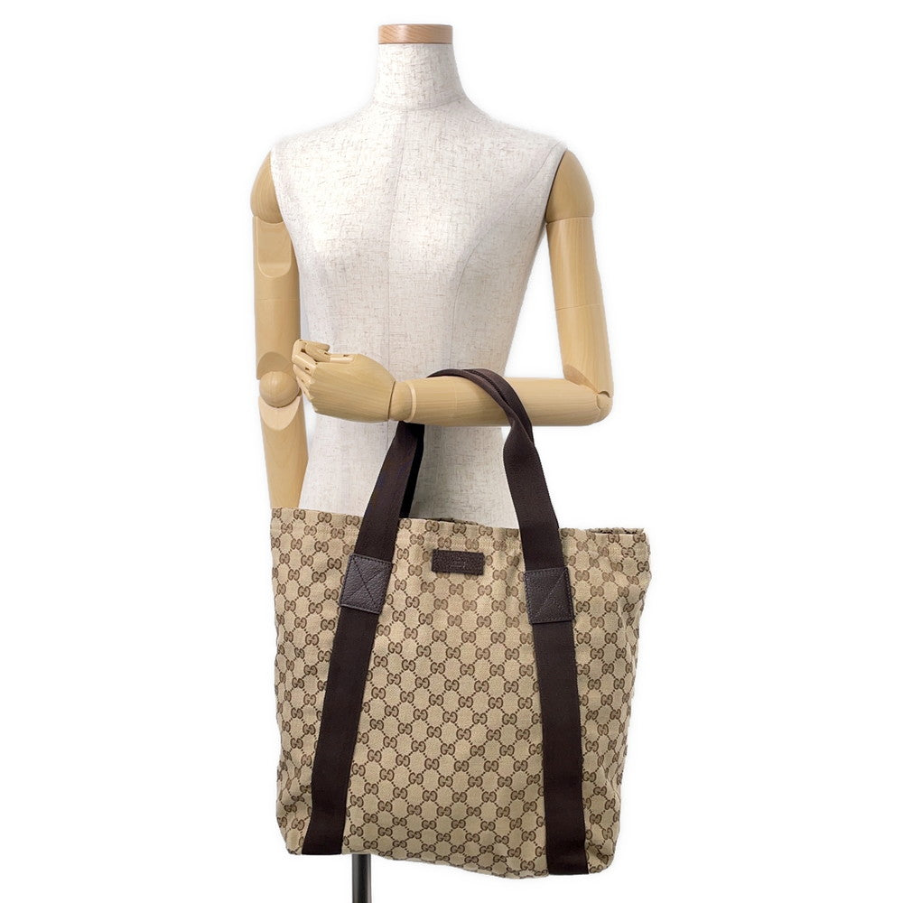 GUCCI GG Canvas Tote Bag Beige/Brown189669 Canvas