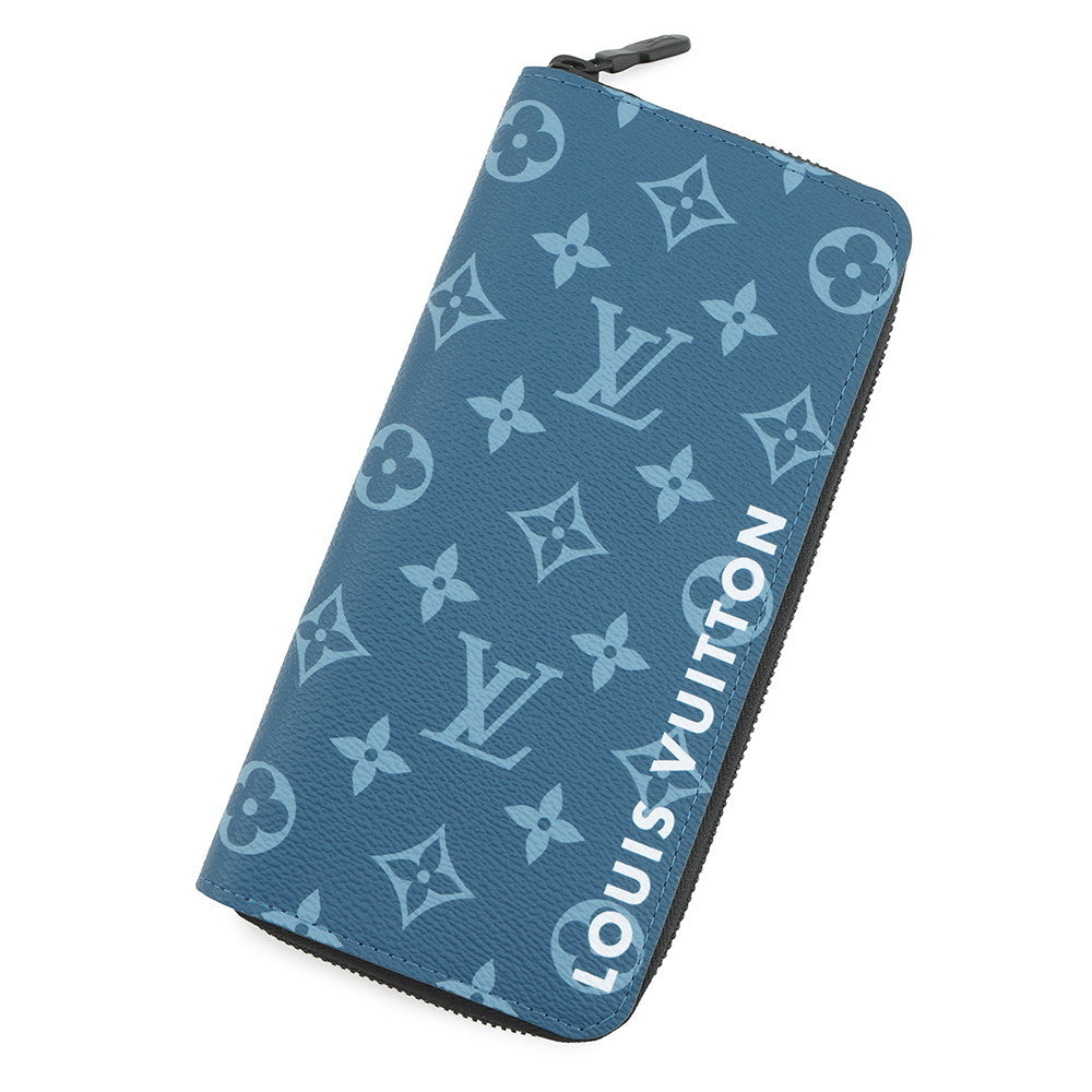 LOUIS VUITTON Zippy wallet Vertical Blue AtlanticM82799 Monogram?Tone