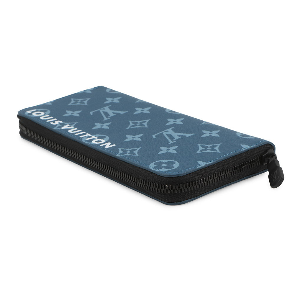 LOUIS VUITTON Zippy wallet Vertical Blue AtlanticM82799 Monogram?Tone