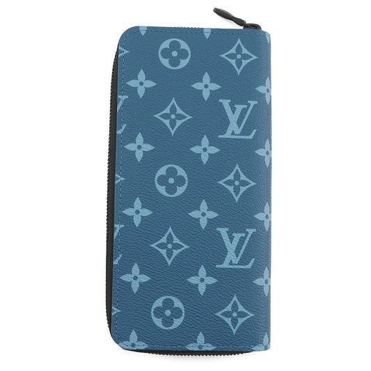 LOUIS VUITTON Zippy wallet Vertical Blue AtlanticM82799 Monogram?Tone