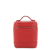 CHANEL CC Logo vanity bag RedA01998 Caviar Leather