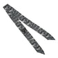 CHANEL Logo scarf Black/White Silk100%