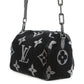 LOUIS VUITTON Keepall Bandouliere Virgil Abloh NoirM45438 Monogram Giant Eclipse Tufftage Calf Leather Size 25
