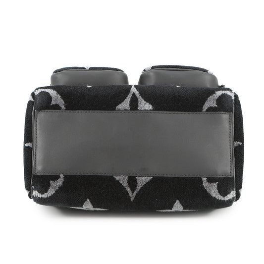 LOUIS VUITTON Keepall Bandouliere Virgil Abloh NoirM45438 Monogram Giant Eclipse Tufftage Calf Leather Size 25