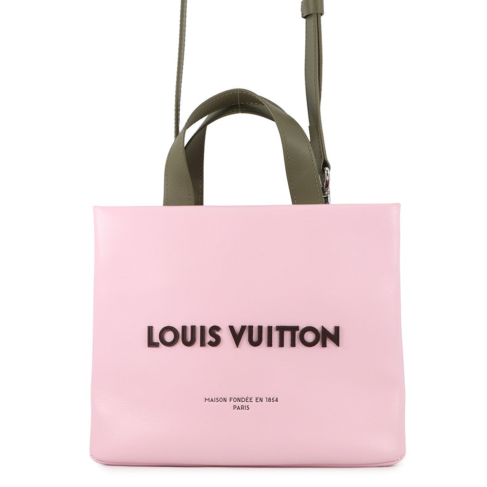 LOUIS VUITTON Shopper Tote PinkM15239 CowhideLeather Size MINI