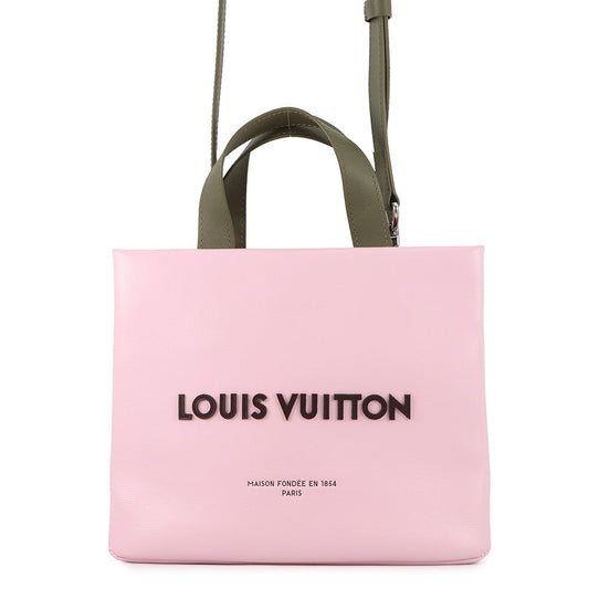 LOUIS VUITTON Shopper Tote PinkM15239 CowhideLeather Size MINI