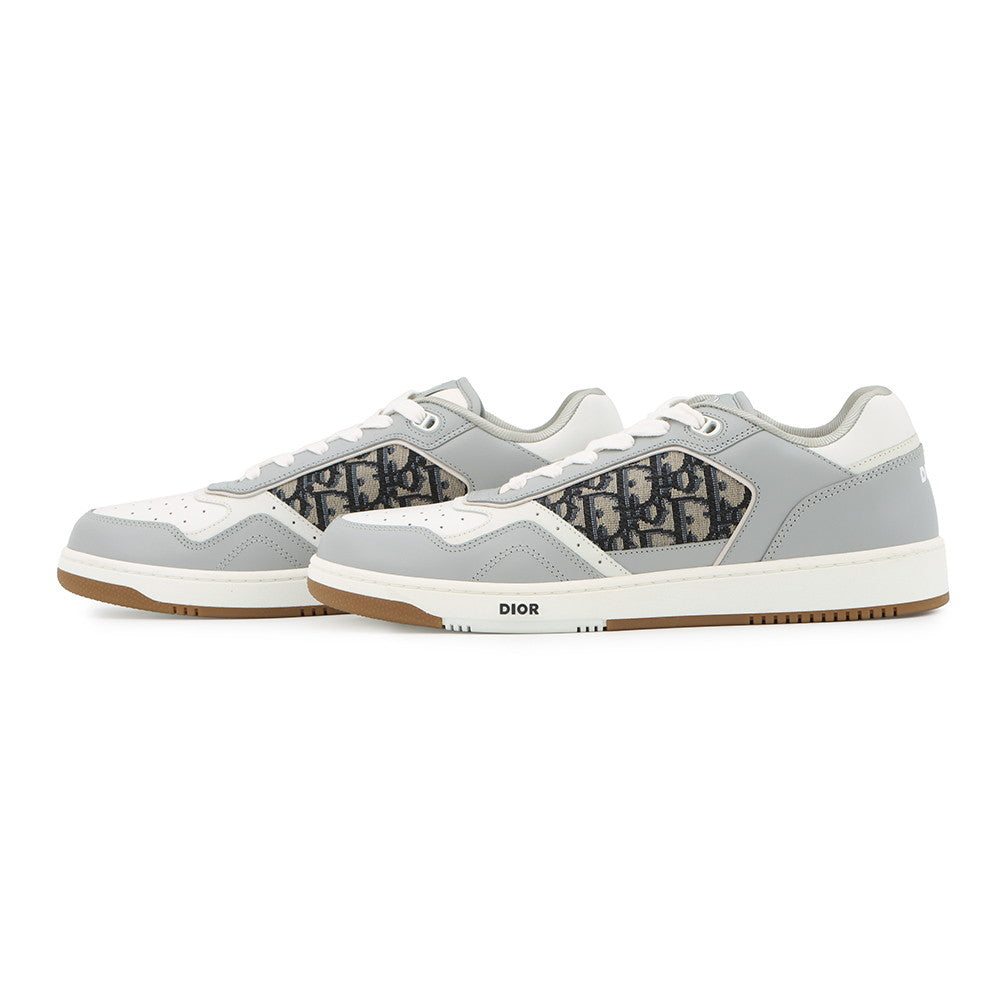 Dior Oblique B27 Uptown Low-Top Sneakers White/Gray3SN272ZIR Canvas Calf Leather Size 45