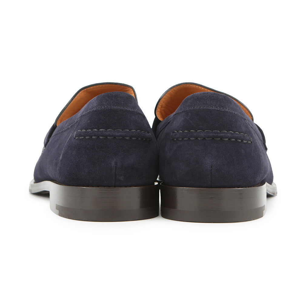 LOUIS VUITTON loafers Navy suede Size 9