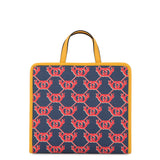 GUCCI Children's Snail Tote Bag Navy/Red/Yellow605614 GG Supreme Leather