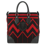 LOUIS VUITTON Cabas Vale Noir/RedM95241 Wool Leather