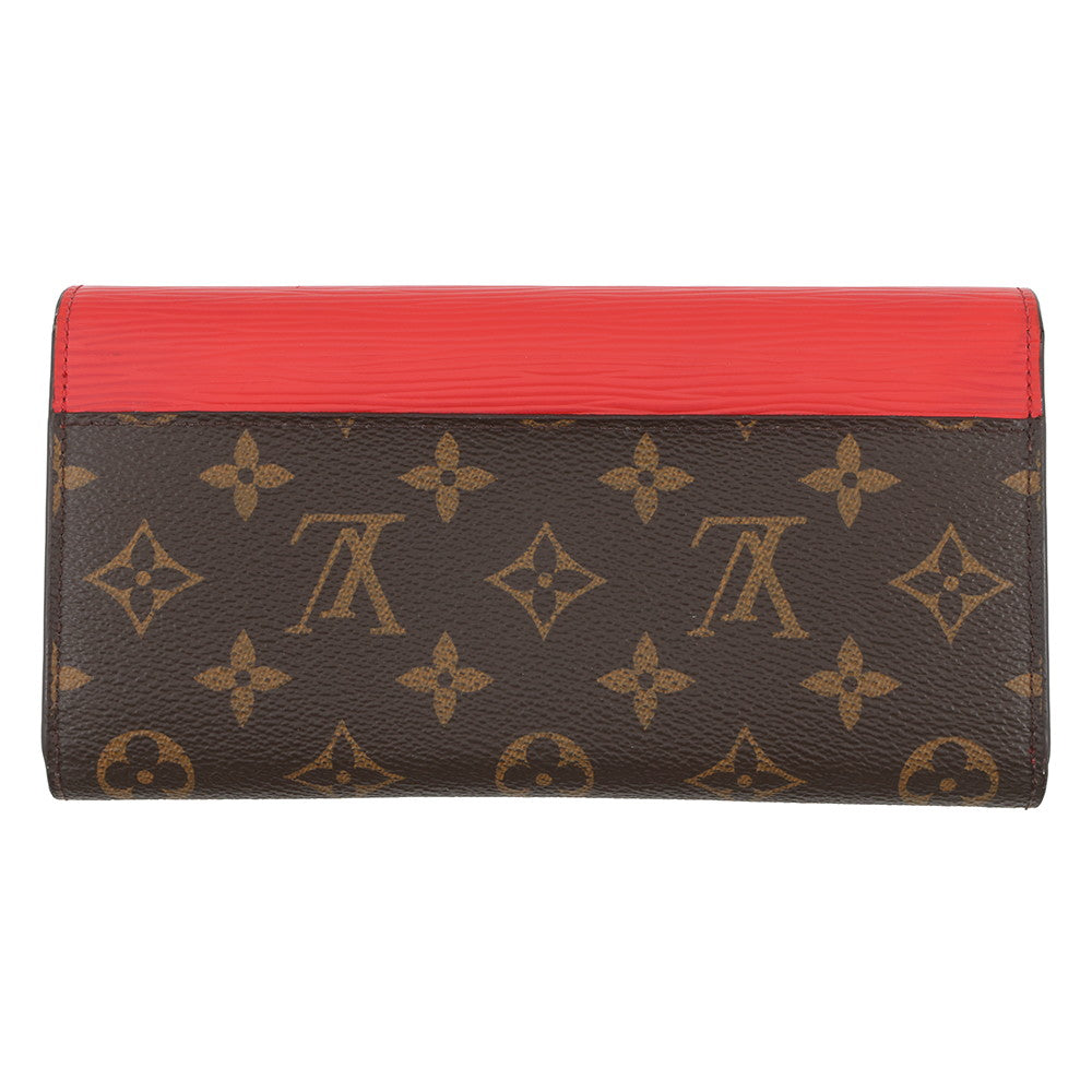 LOUIS VUITTON Portefeuille Marie-Lou Ron CoquelicotM60727 Monogram
