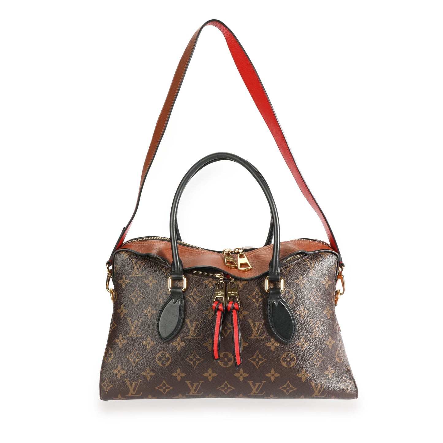 Louis Vuitton Louis Vuitton Monogram Canvas & Caramel Leather Tuileries Satchel