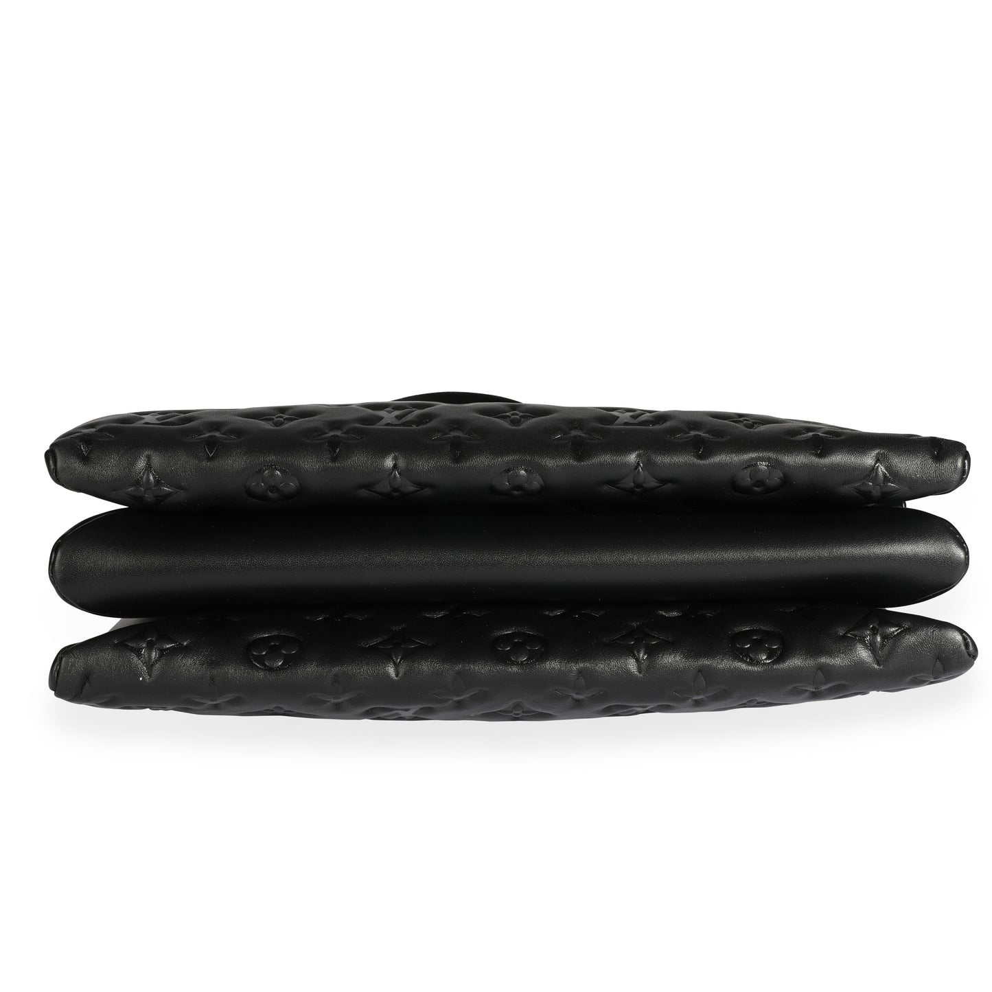 Louis Vuitton Louis Vuitton Black Monogram Embossed Lambskin Coussin MM