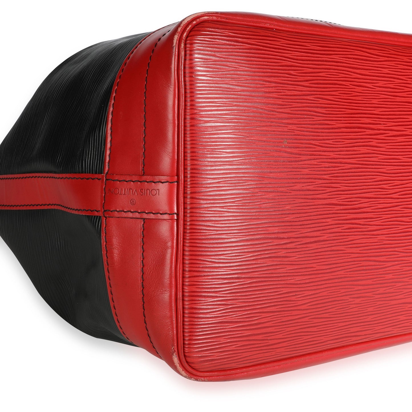 Louis Vuitton Louis Vuitton   Black & Red Epi Leather Noé Bag