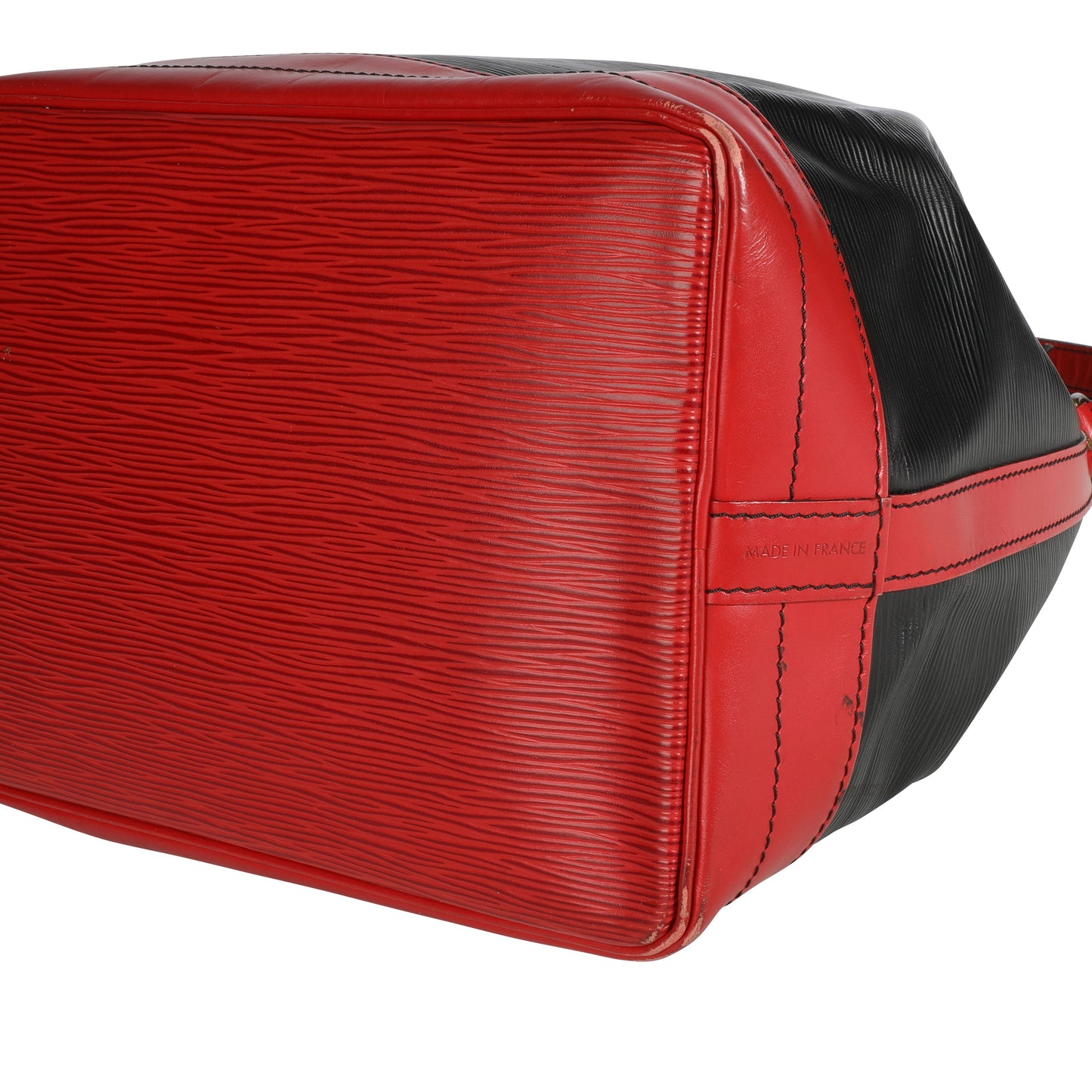 Louis Vuitton Louis Vuitton   Black & Red Epi Leather Noé Bag