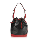 Louis Vuitton Louis Vuitton   Black & Red Epi Leather Noé Bag