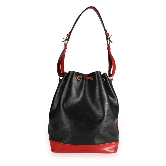 Louis Vuitton Louis Vuitton   Black & Red Epi Leather Noé Bag