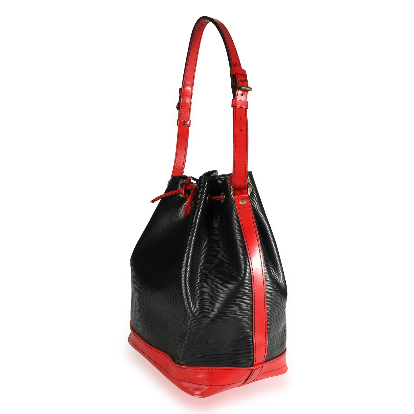Louis Vuitton Louis Vuitton   Black & Red Epi Leather Noé Bag