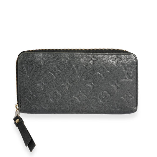 Louis Vuitton Louis Vuitton Black Monogram Empreinte Leather Zippy Wallet