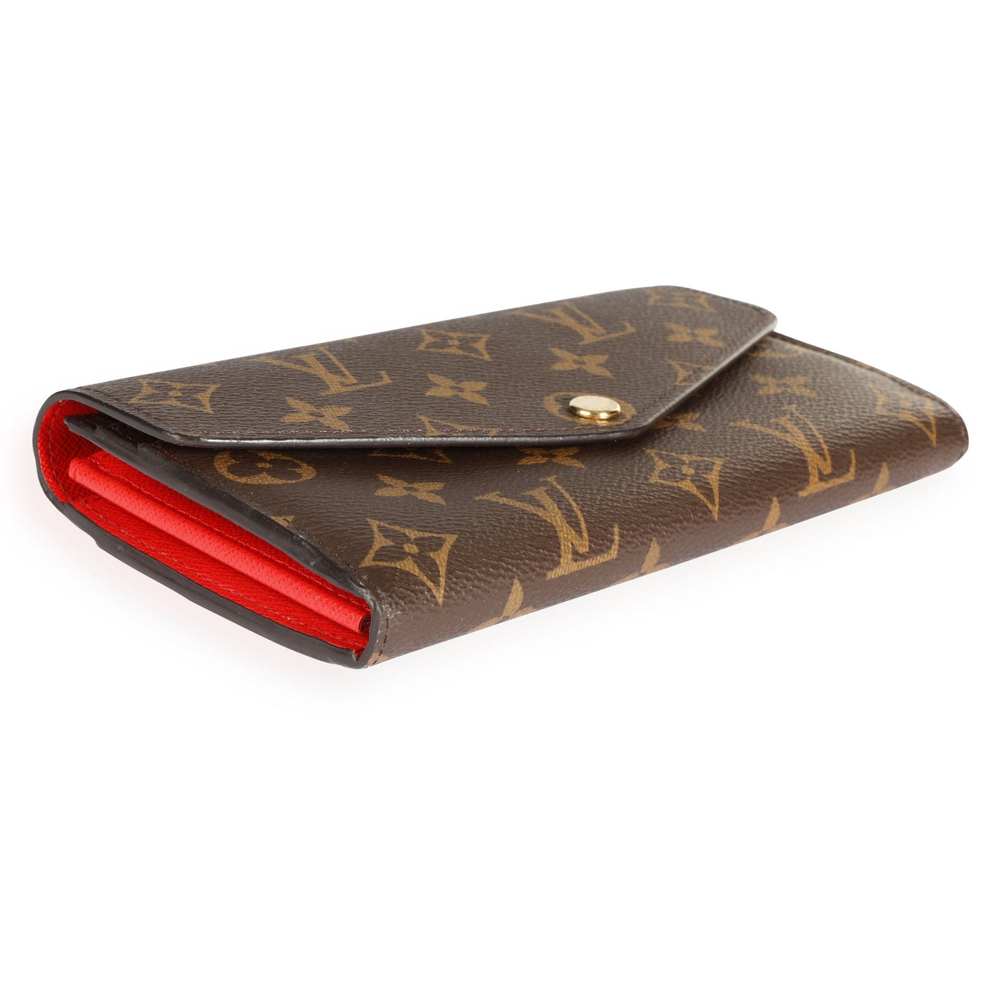 Louis Vuitton Louis Vuitton Monogram Canvas & Coquelicot Sarah Wallet