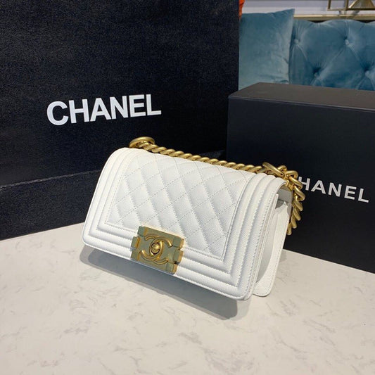 CHL - Small Boy Handbag White For Women Bags, Shoulder And Crossbody Bags 7.8in/20AmeliaA67085