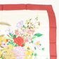GUCCI Logo Silk 100??Scarf Red Flora Multicolor