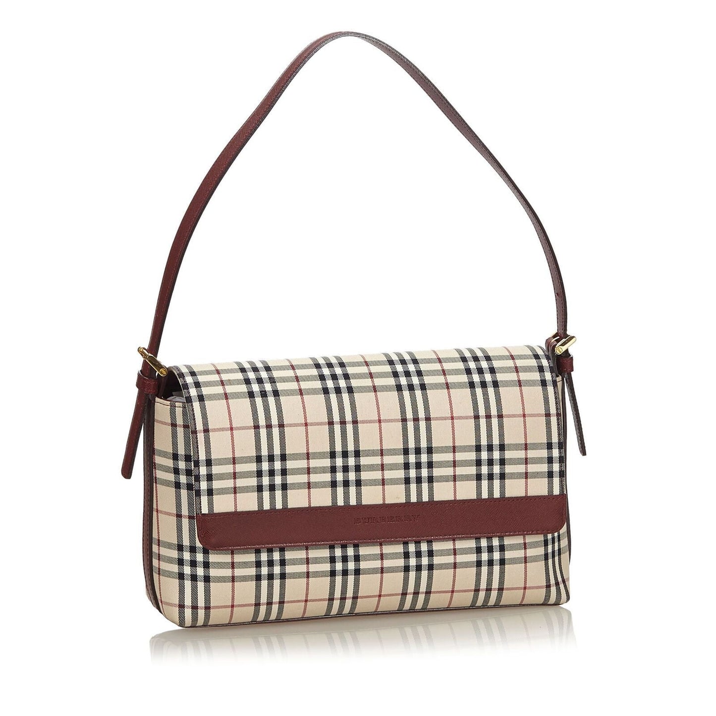 Burberry Brown Ho  Check Canvas Shoulder Bag United Kingdom
